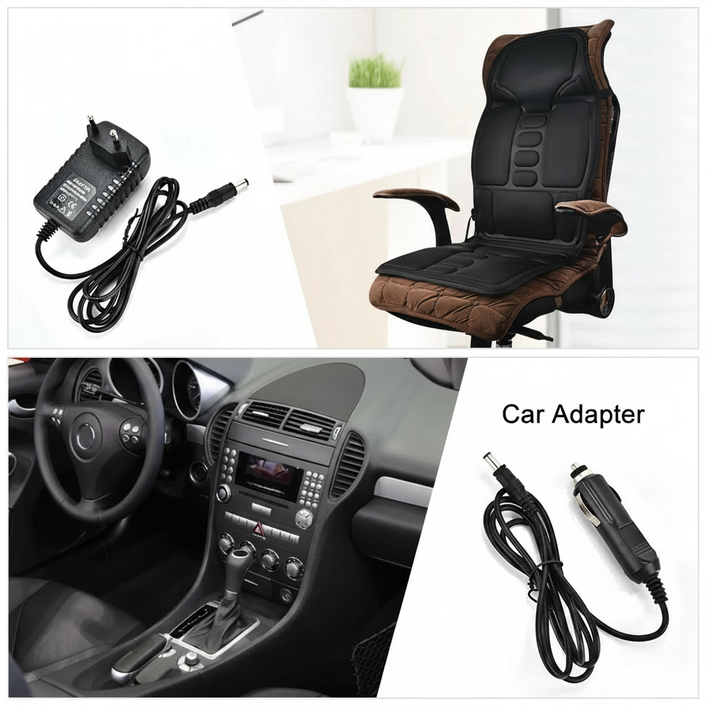 Massager Chair Pad Electric Heating Vibrating Cervical Neck Back Body Cushion Massag for Car Home Lumbar Mattress