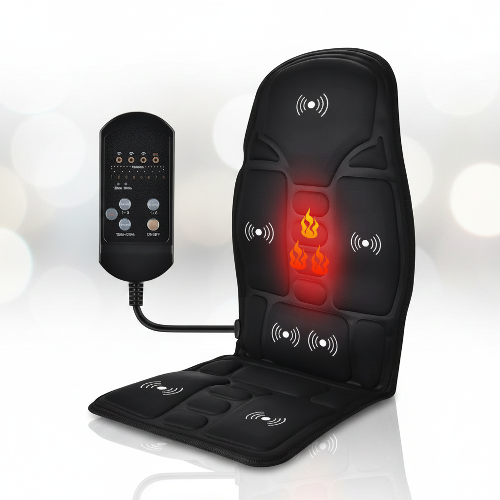 Massager Chair Pad Electric Heating Vibrating Cervical Neck Back Body Cushion Massag for Car Home Lumbar Mattress