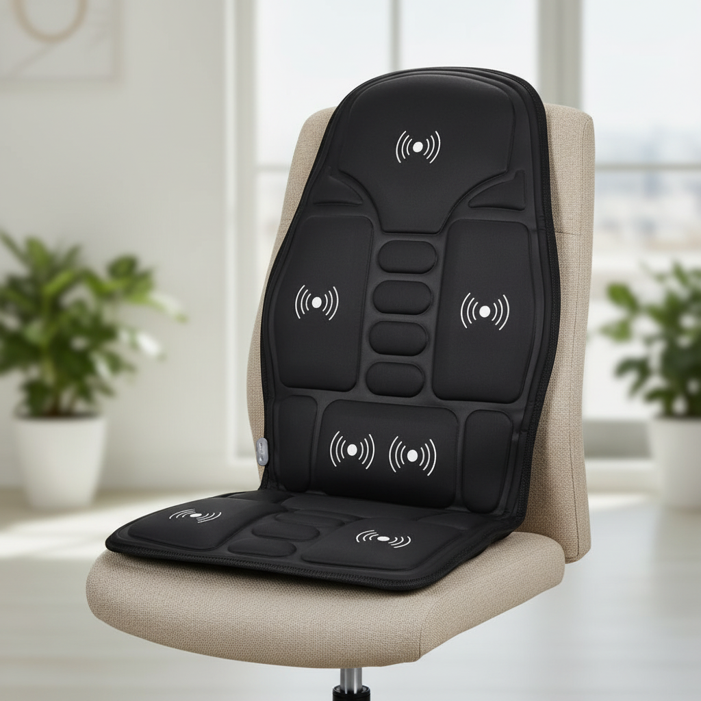 Massager Chair Pad Electric Heating Vibrating Cervical Neck Back Body Cushion Massag for Car Home Lumbar Mattress